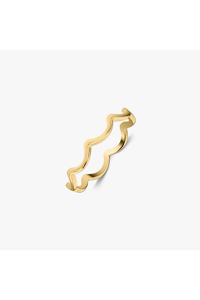 Indira Jewelry Ασημένιο δαχτυλίδι Golden Curl