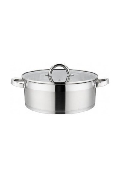 GRÜNBERG Cratita din Inox cu Capac din Sticla, 16 cm, 1.9 l, Grunberg