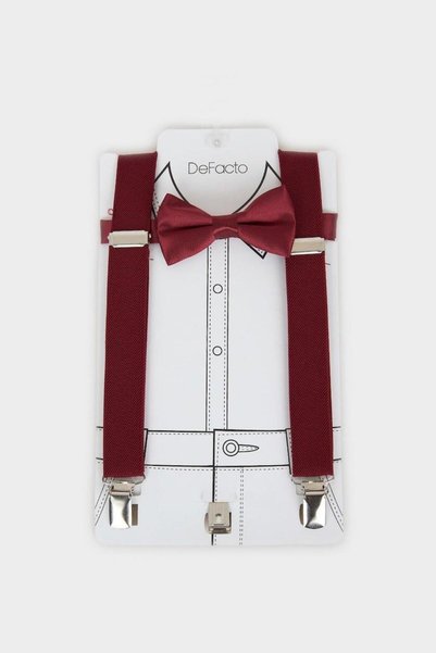 DeFacto Cotton Bow Tie Trouser Suspenders 2-Pack for Boys (Ns)
