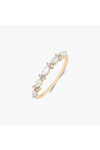 Indira Jewelry Inel din aur galben Aurora - Diamante naturale