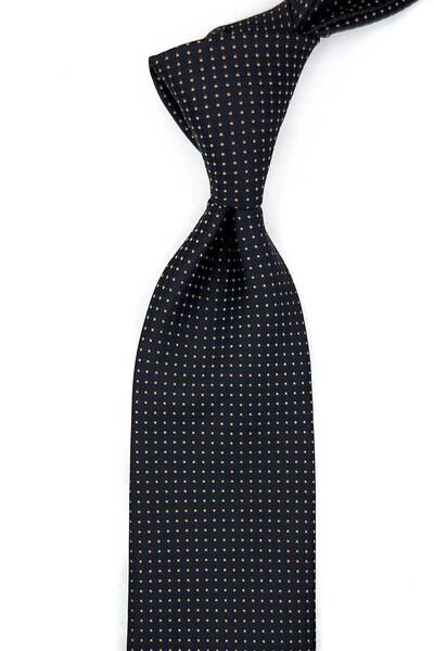 Kravatkolik Classic Tie with Patterned Handkerchief Kk14079