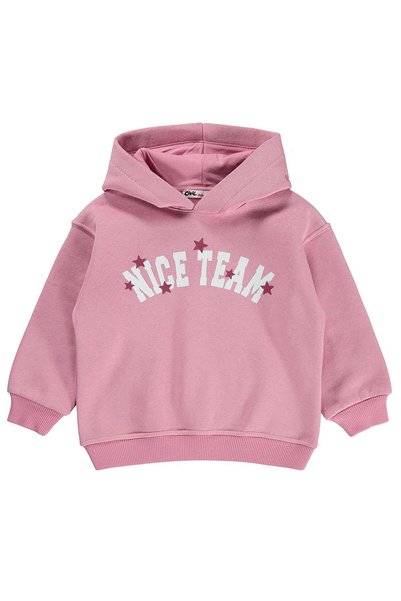Civil Girls Nice Team Printed Sweatshirt for Ages 2-5 - Pink