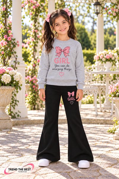 TREND THE BEST Trendin En İyisi Winter, Spring, and Autumn Girls' Black Spani...