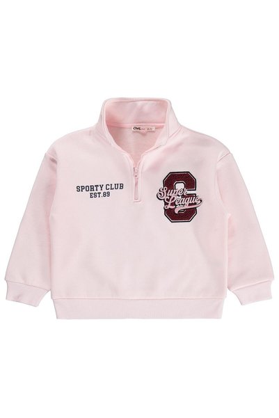 Civil Girls Zippered Sweatshirt for 6-9 Years Old - Powder