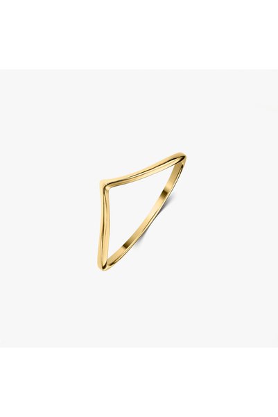 Indira Jewelry Inel din argint auriu Simplu V