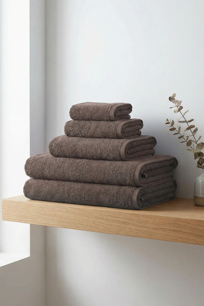 Karo Prosop de baie, spa, maro, 50 x 100 cm, 450 g/m², bumbac frotir, bordura...