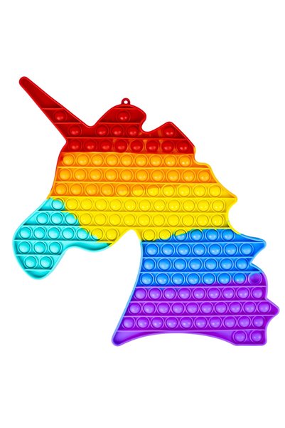 China Jucărie senzorială, Antistres, Curcubeu, XXL, 42x32x1.5 cm - Unicorn