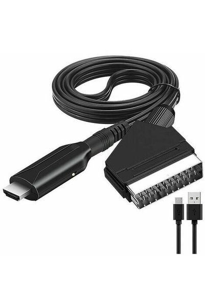 Noonedibs Adaptor audio video SCART la HDMI pentru HDTV/DVD/set Top Box/PS3/P...