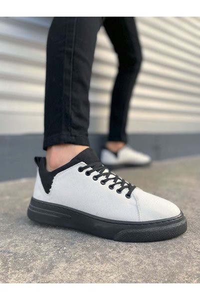 Generic Brand Jy204 Flex Lace-Up Linen Fabric Men's Casual Sneaker Shoes Kst ...