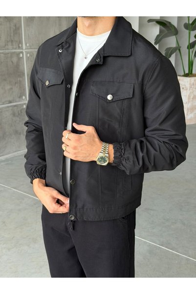 FO4RBS Seasonal Gabardine Fabric Jacket Black