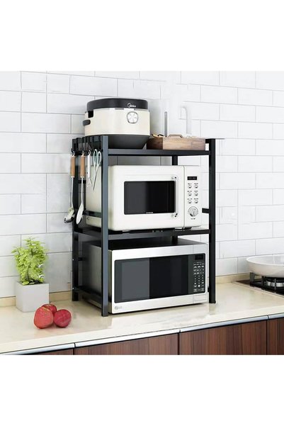 Generic Double Rack Oven Microwave Oven Rack Stand Toaster Oven Shelf Expanda...
