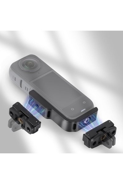 Generic حامل عمودي أفقي على شكل حرف L لكاميرا Insta360 X4 X5، حامل سريع التحر...