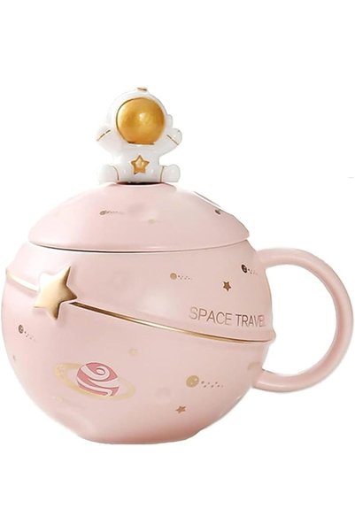 Generic Cute Astronaut Cup Space Embossed Planet Mug, Cute Ceramic Coffee Mug...