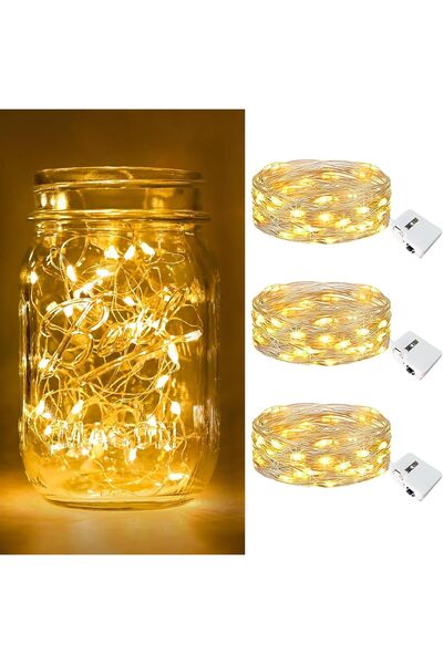 Generic 3 عبوات من أضواء LED الخيالية التي تعمل بالبطارية، 3 أوضاع، 6.5 قدم، ...