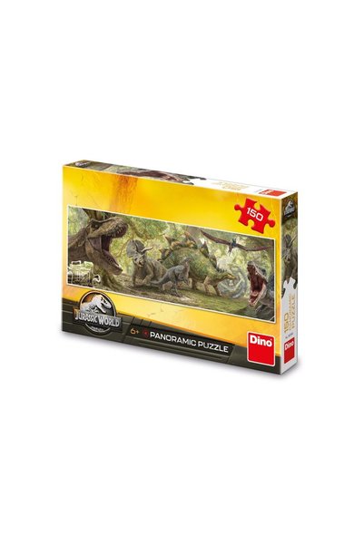 DinoToys 150-пъзлен панорамен пъзел, Джурасик свят - ДИНО ИГРАЧКИ