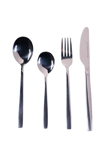GRÜNBERG Set 2 x Tacamuri din Inox, Argintii, 24 Piese, Grunberg