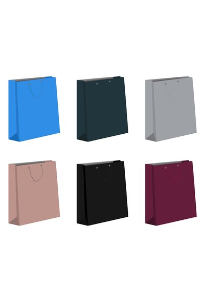 China Set de 12 pungi cadou de culoare uni, 26x32x10 cm
