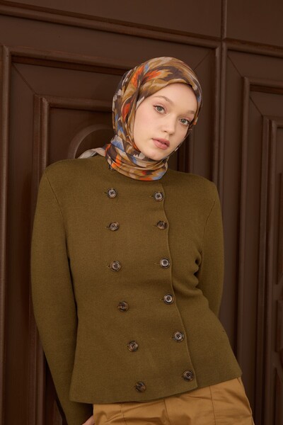 Silk Home Velora Scarf Floral Rhapsody Brown