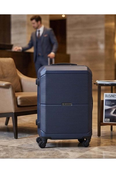 REDTAG Navy Giordano 24 Inch ABS Hard Luggage With 360 Spin And TSA Lock