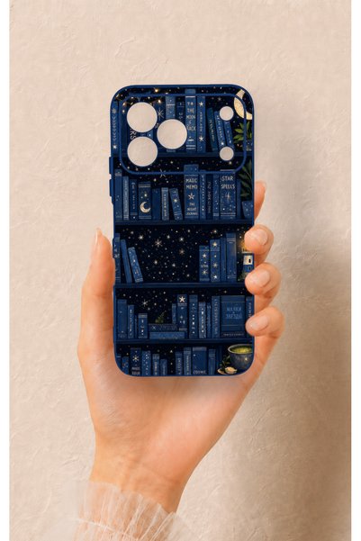 Vip Case غطاء سيليكون متوافق مع تكنو سبارك 50 4G بنمط مكتبة ذات طابع ليلي