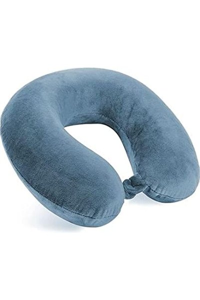 Generic وسادة رقبة على شكل حرف U للسفر - 30×25×10 سم، أزرق فاتح