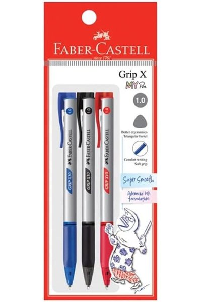 Generic طقم أقلام حبر جاف جريب إكس 10 من 3 قطع