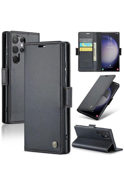 Generic Wallet Case for Galaxy S23 Ultra with RFID Blocking, Galaxy S23 Ultra...