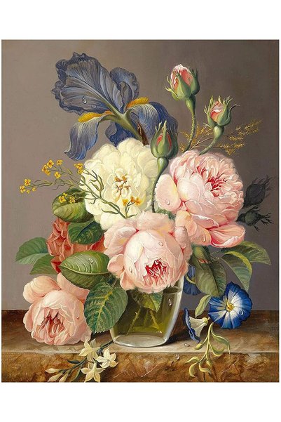 Generic DIY Acrylic Paints for Room Décor A Bunch of Flowers Paint by Number ...