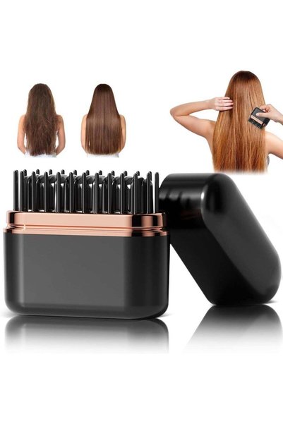 Arabest Cordless Mini Hair Straightener Comb,Portable Negative Ion Styling Br...