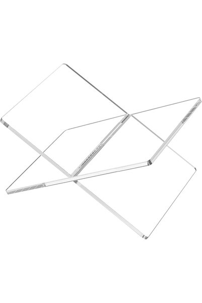 Generic Clear Acrylic Book Holder – 25 x 14.2 cm X-Shaped Display Stand Suppo...