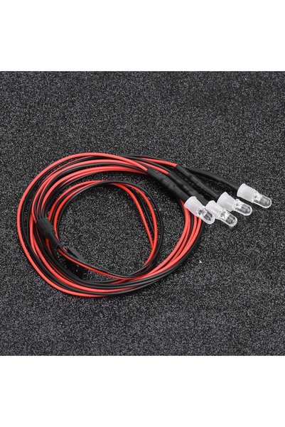 Generic Rc Car Light Kit 5mm LEDs 5-11V 70cm Cable 4-Pack