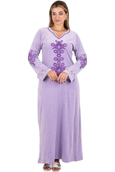 Generic Women’s Velvet Winter Abaya | عباية شتوية مخمل قطيفة مطرزة – Elegant ...