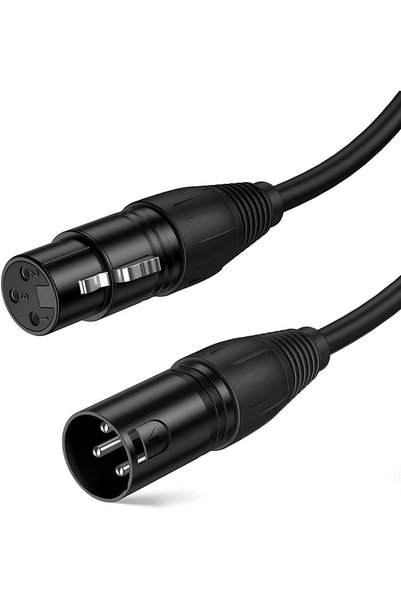 Generic كابل ميكروفون XLR، طول 6 أقدام، موصل XLR ذكر إلى XLR أنثى، كابلات ميك...