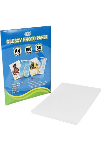 Generic FIS® Glossy Photo Paper, A4 Size(210x297mm), 180 Gsm Thickness, 50 Sh...