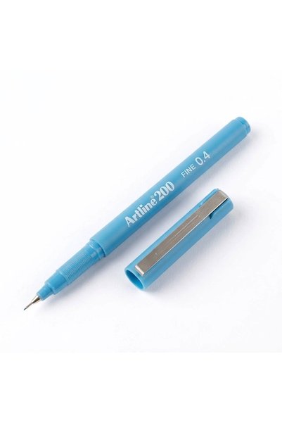 artline 200 Fine Felt Tip Writing and Drawing Pens 0.4 mm Sky Blue