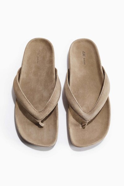 H&M صندل جلدي قابل للطي