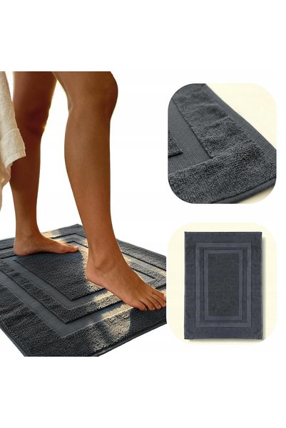 Karo Covoras de baie, Ravo, grafit, 50 x 70 cm, frotte, 100% bumbac, 1000 g/m...