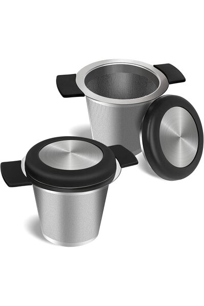 Arabest Large Stainless Steel Tea Strainer with Fine Mesh and Heatproof Silic...