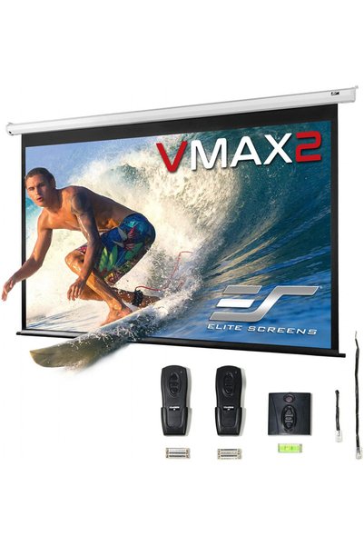 Elite Screens Ecran de proiecție electric, montare pe perete/tavan, 299 x 168...
