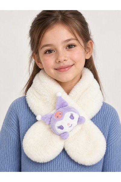 synshop Cute Cat Kuromiii Patterned Girls Boys Baby Plush Scarf Soft Textured...