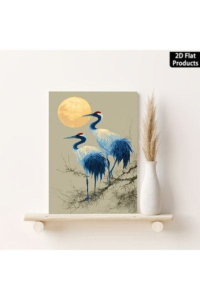 Generic Brand 1pc Two Graceful Cranes Canvas Wall Art Print, Living Room Bedr...