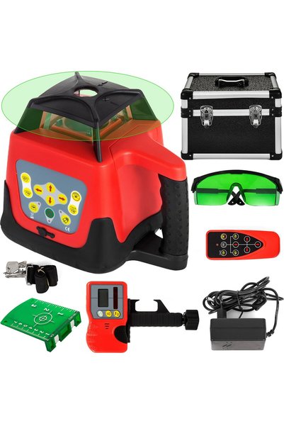 VEVOR Nivelă laser rotativă, Greutate: 2 kg, Alimentare: DC 4.8-6 V (4 sectio...