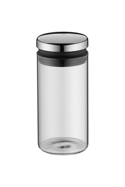 WMF Glass Storage Jar, 1 L, 21.5 Cm, with Lid, Wide Mouth, for Coffee Beans, ...