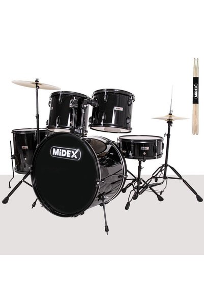 KC NATURAL CD900X-BK 22'' Yetişkin Akustik Bateri Davul Seti 22B-13T-12T-16F-14S (5 Parça)