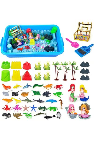 Soofam Kids Magic Sand Art Kit, Sensory Bin for Kid Toy, Play Sand Art with 2...