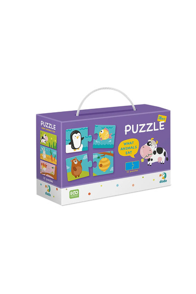 dodotoys Puzzle Duo – Ce mâncă animalele?