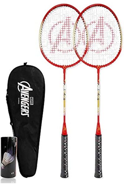 Joerex Badminton Racket Set 2 Pcs, Aluminum Carbon Badminton Racket with Shut...