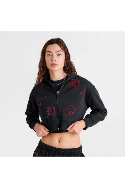 HR Crystal Crop Full-Zip Hoodie