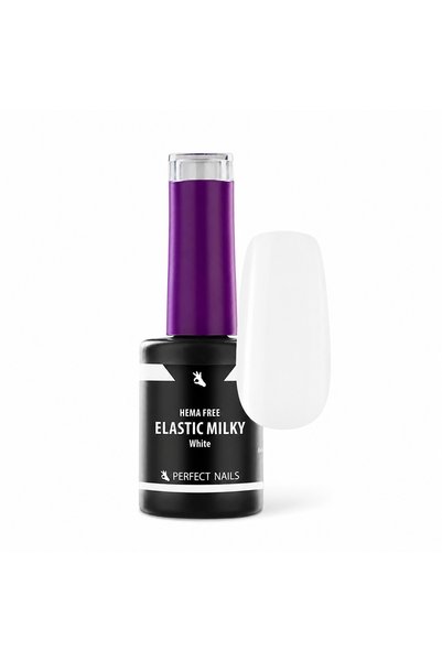 Perfect Nails Bază Elastică Rubber – HEMA Free - Milky White Alb Lăptos 8 ml