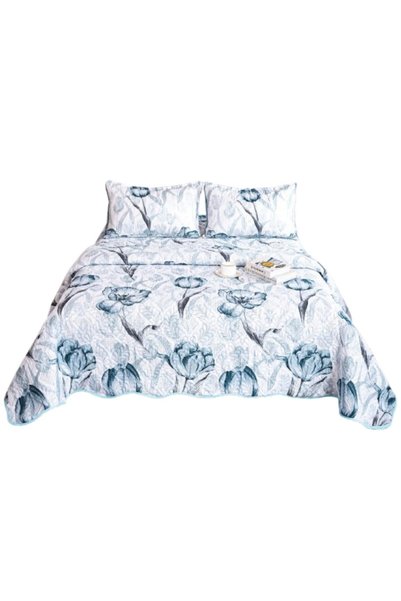 OEM Cuvertură de pat, Microfibră, 3 piese, pentru 2 persoane, 220x240cm, Impr...
